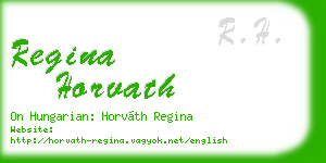 regina horvath business card